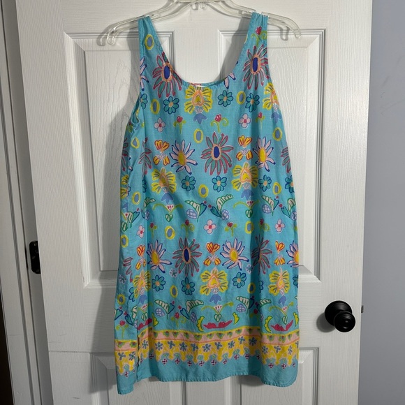 Vintage 90s Done (Ken Done) Art & Design dress, floral, lightweight, sz S - Picture 1 of 7